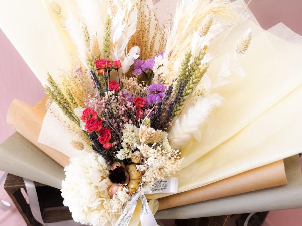 dried, flowers, bouquets, pampas, gift, long lasting