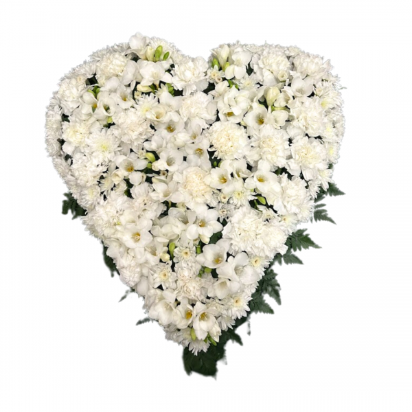 filled heart posy, posy, funeral, florist, ballina, mayo, flower arrangement
